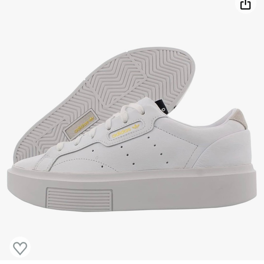 Adidas White Low Top Sleek Super Sneaker Size 8.5